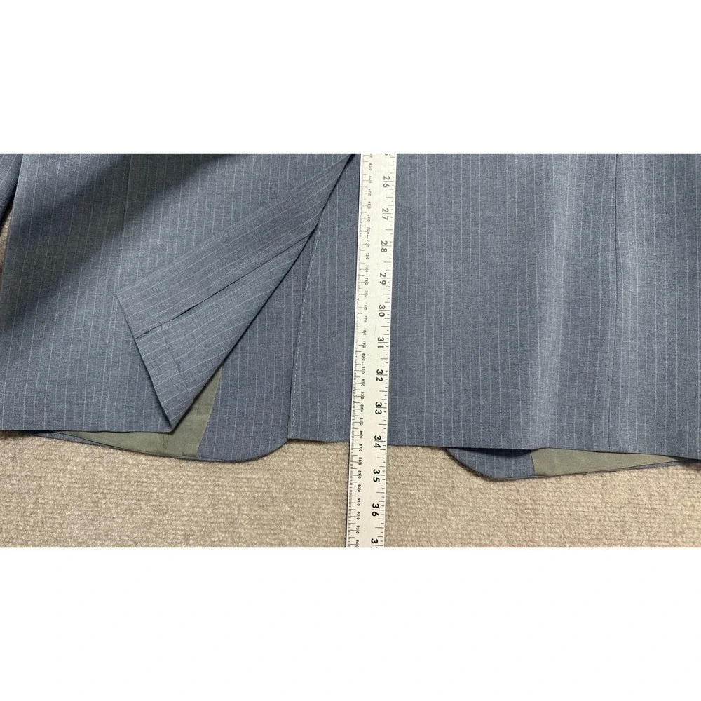 Vintage Richman Suit Mens‎ 42 36x32 Gray Pinstripe 2 Piece Jacket Pants Set